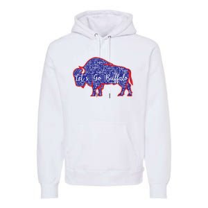 Lets Go Buffalo New York Buffalo Sports Fan Buffalo Premium Hoodie