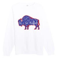 Lets Go Buffalo New York Buffalo Sports Fan Buffalo Premium Crewneck Sweatshirt