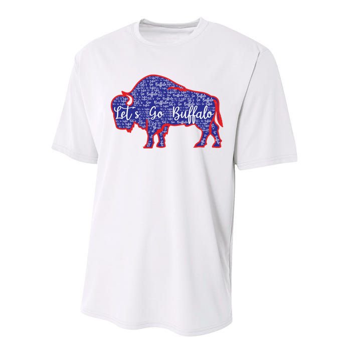 Lets Go Buffalo New York Buffalo Sports Fan Buffalo Performance Sprint T-Shirt