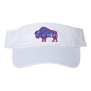 Lets Go Buffalo New York Buffalo Sports Fan Buffalo Valucap Bio-Washed Visor