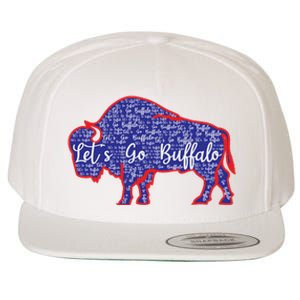 Lets Go Buffalo New York Buffalo Sports Fan Buffalo Wool Snapback Cap