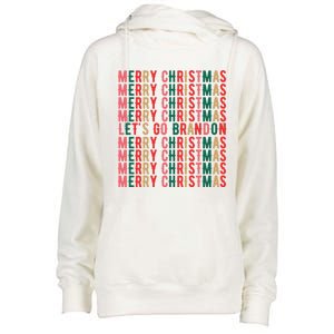 LetS Go Brandon Christmas Antibiden Conservative Holiday Gift Womens Funnel Neck Pullover Hood