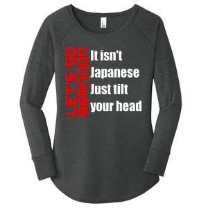 Let's Go Brandon It Isn't Japanese Just Tilt Your Head Women's Perfect Tri Tunic Long Sleeve Shirt