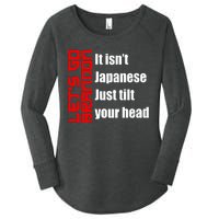 Let's Go Brandon It Isn't Japanese Just Tilt Your Head Women's Perfect Tri Tunic Long Sleeve Shirt