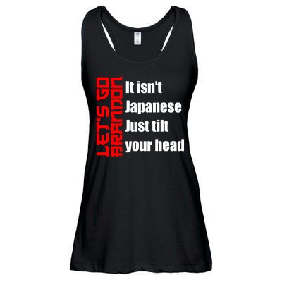 Let's Go Brandon It Isn't Japanese Just Tilt Your Head Ladies Essential Flowy Tank