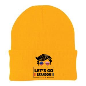 Let's Go Brandon USA Hipster Republican FJB Anti Biden Chant Knit Cap Winter Beanie