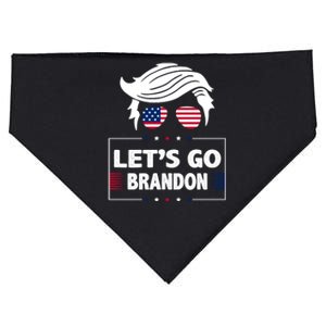 Let's Go Brandon USA Hipster Republican FJB Anti Biden Chant USA-Made Doggie Bandana