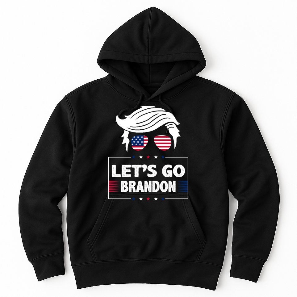 Let's Go Brandon USA Hipster Republican FJB Anti Biden Chant Hoodie