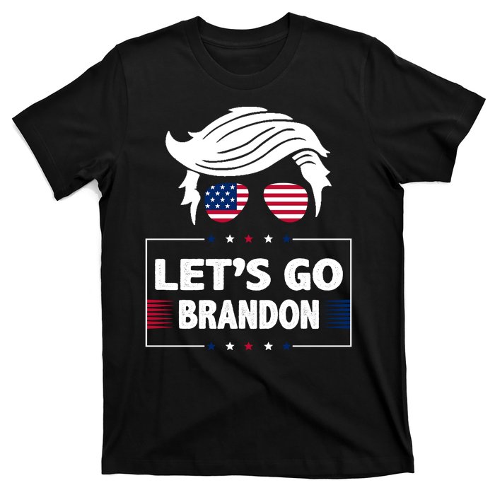 Let's Go Brandon USA Hipster Republican FJB Anti Biden Chant T-Shirt