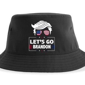 Let's Go Brandon USA Hipster Republican FJB Anti Biden Chant Sustainable Bucket Hat