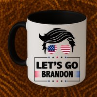 Let's Go Brandon USA Hipster Republican FJB Anti Biden Chant Mug