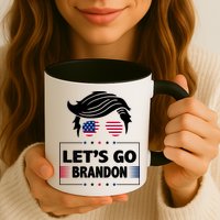 Let's Go Brandon USA Hipster Republican FJB Anti Biden Chant Mug