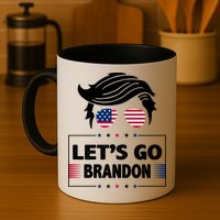Let's Go Brandon USA Hipster Republican FJB Anti Biden Chant Mug