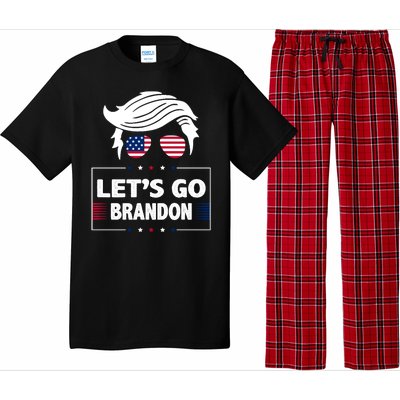 Let's Go Brandon USA Hipster Republican FJB Anti Biden Chant Pajama Set