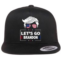 Let's Go Brandon USA Hipster Republican FJB Anti Biden Chant Flat Bill Trucker Hat