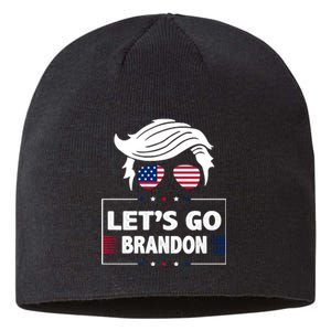 Let's Go Brandon USA Hipster Republican FJB Anti Biden Chant Sustainable Beanie