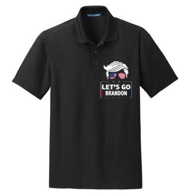 Let's Go Brandon USA Hipster Republican FJB Anti Biden Chant Dry Zone Grid Polo