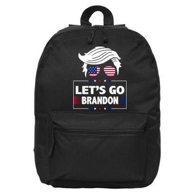 Let's Go Brandon USA Hipster Republican FJB Anti Biden Chant 16 in Basic Backpack
