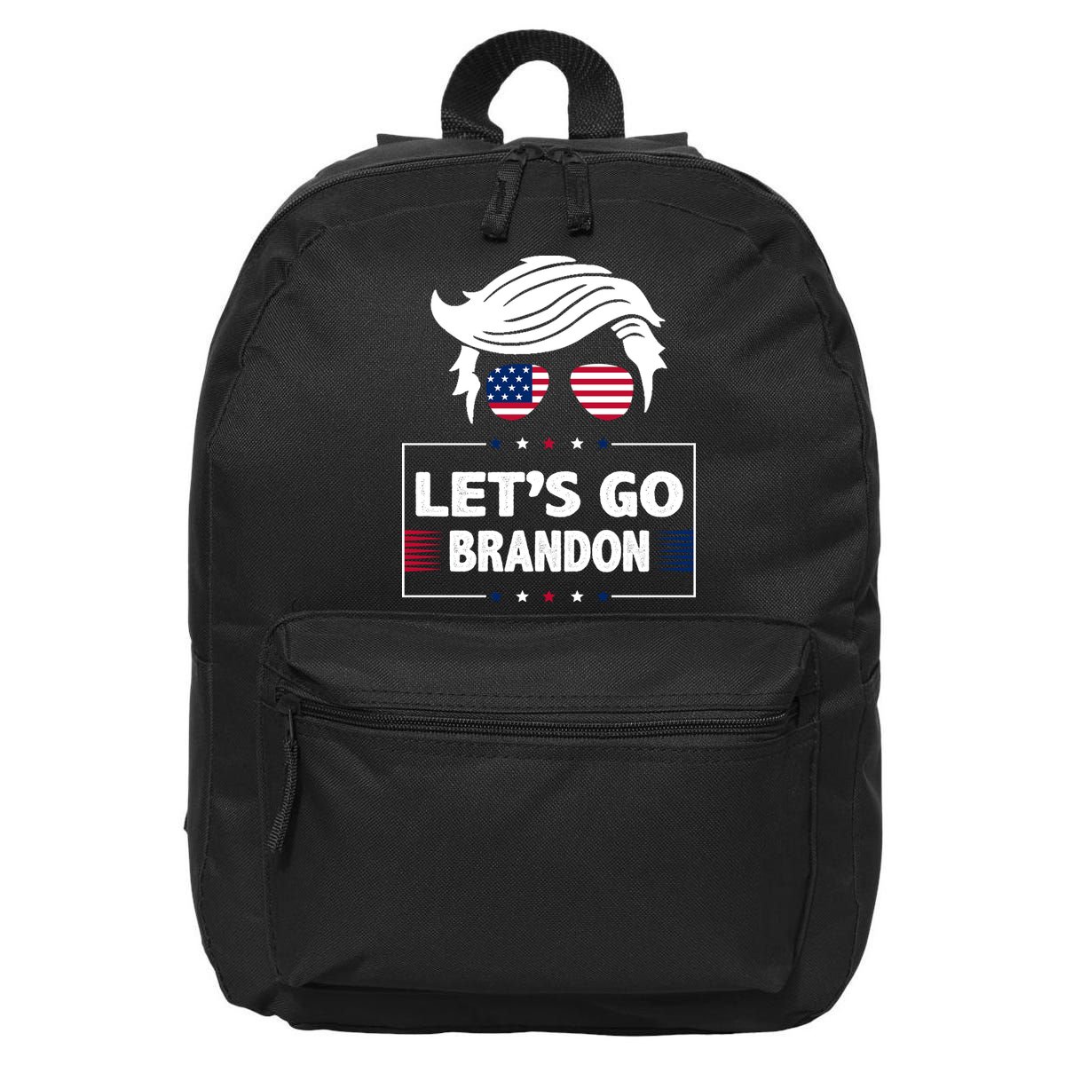 Let's Go Brandon USA Hipster Republican FJB Anti Biden Chant 16 in Basic Backpack