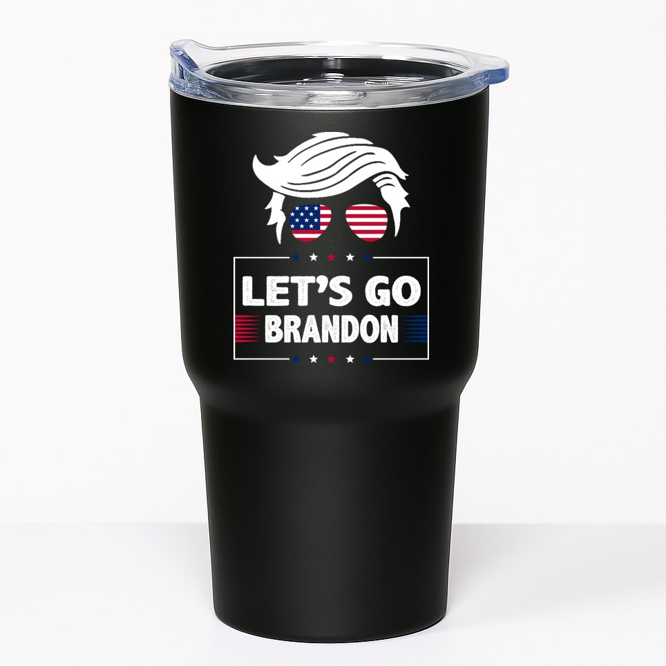 Let's Go Brandon USA Hipster Republican FJB Anti Biden Chant Tumbler