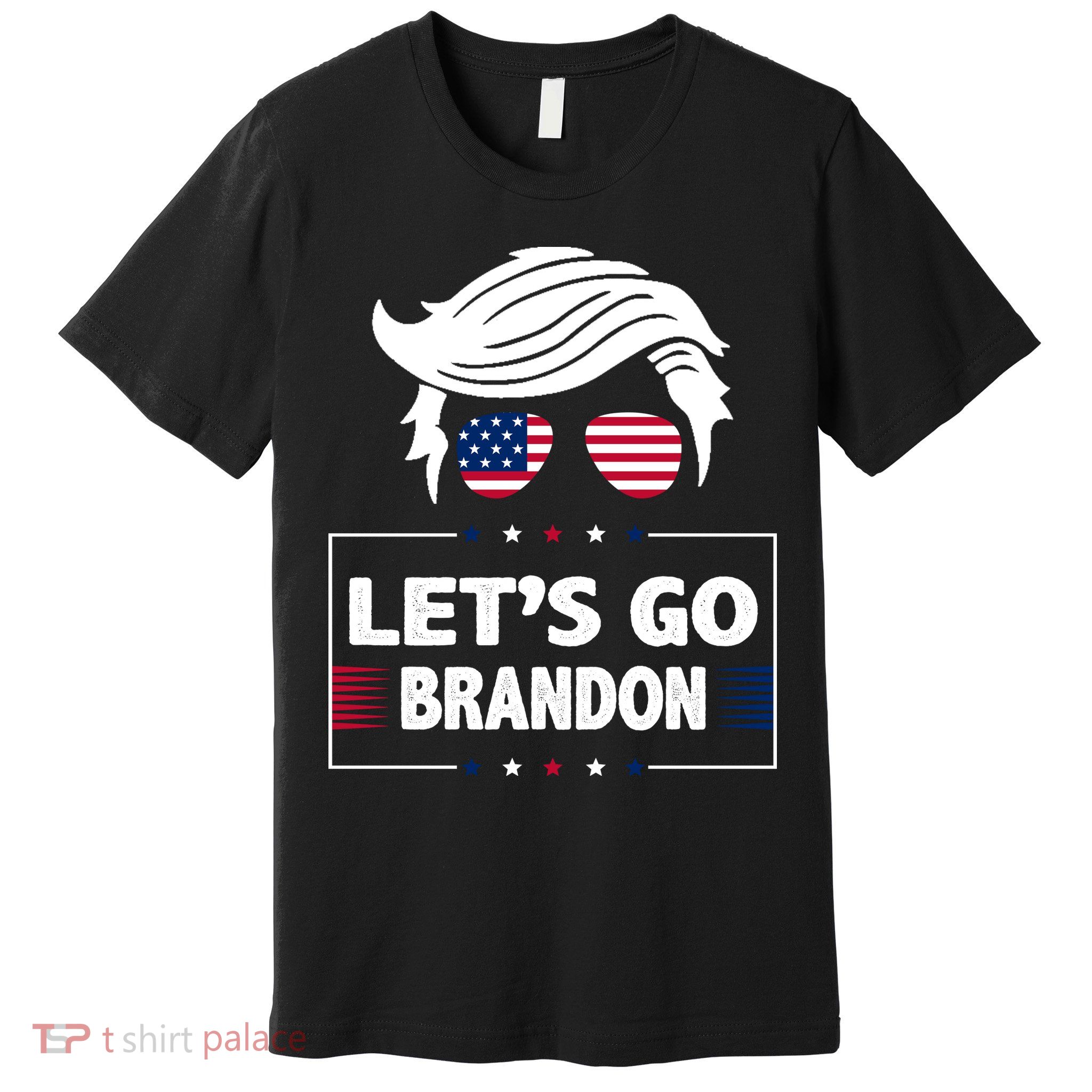 Let's Go Brandon USA Hipster Republican FJB Anti Biden Chant Premium T-Shirt