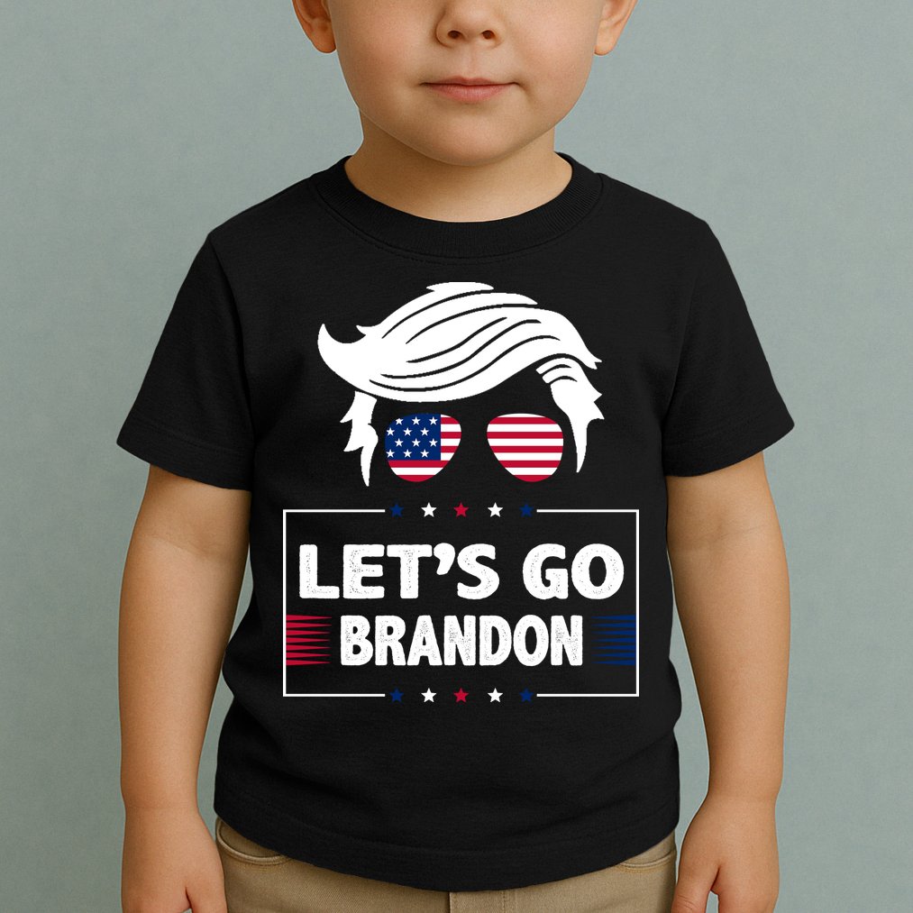 Let's Go Brandon USA Hipster Republican FJB Anti Biden Chant Toddler T-Shirt