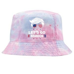 Let's Go Brandon USA Hipster Republican FJB Anti Biden Chant Tie-Dyed Bucket Hat