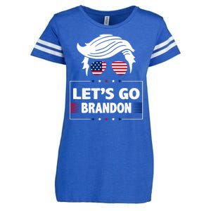 Let's Go Brandon USA Hipster Republican FJB Anti Biden Chant Enza Ladies Jersey Football T-Shirt