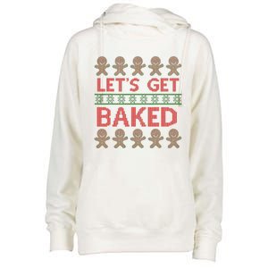 LetS Get Baked Womens Funnel Neck Pullover Hood