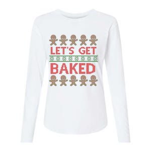 LetS Get Baked Womens Cotton Relaxed Long Sleeve T-Shirt