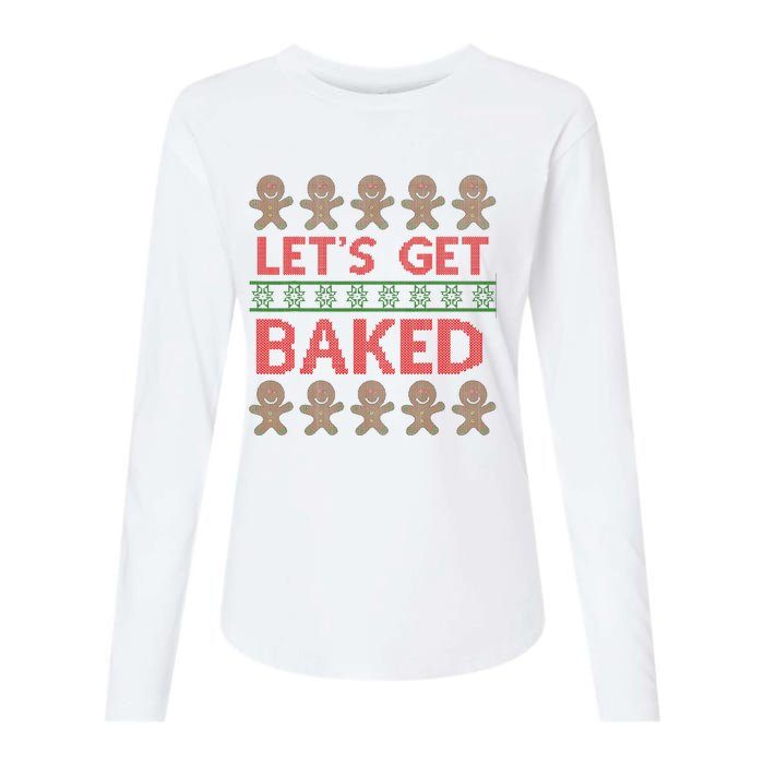 LetS Get Baked Womens Cotton Relaxed Long Sleeve T-Shirt