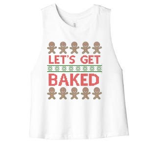 LetS Get Baked Women's Racerback Cropped Tank