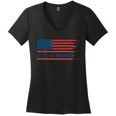 Let's Go Brandon Lets Go Brandon, Lets Go Brandon Let's Go Brandon Women's V-Neck T-Shirt