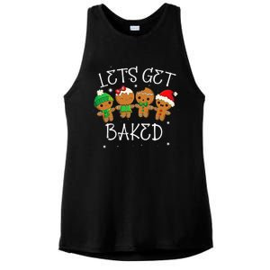 Lets Get Baked Cute Christmas Cookie Weed Funny Xmas Ladies PosiCharge Tri-Blend Wicking Tank