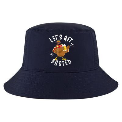 Let's Get Basted Funny Beer Thanksgiving Turkey Tee Cool Comfort Performance Bucket Hat