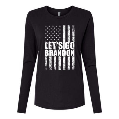 LetS Go Brandon Conservative Anti Liberal Us Flag Gift Womens Cotton Relaxed Long Sleeve T-Shirt