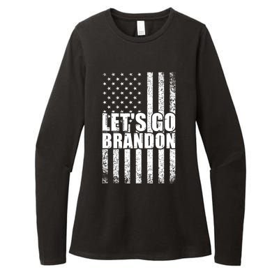 LetS Go Brandon Conservative Anti Liberal Us Flag Gift Womens CVC Long Sleeve Shirt