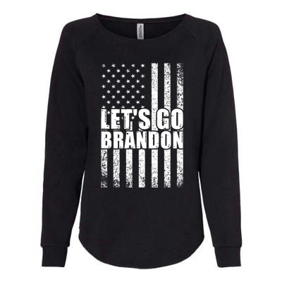 LetS Go Brandon Conservative Anti Liberal Us Flag Gift Womens California Wash Sweatshirt