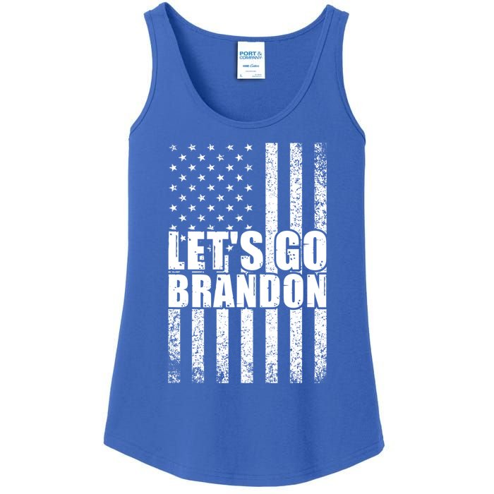 LetS Go Brandon Conservative Anti Liberal Us Flag Gift Ladies Essential Tank