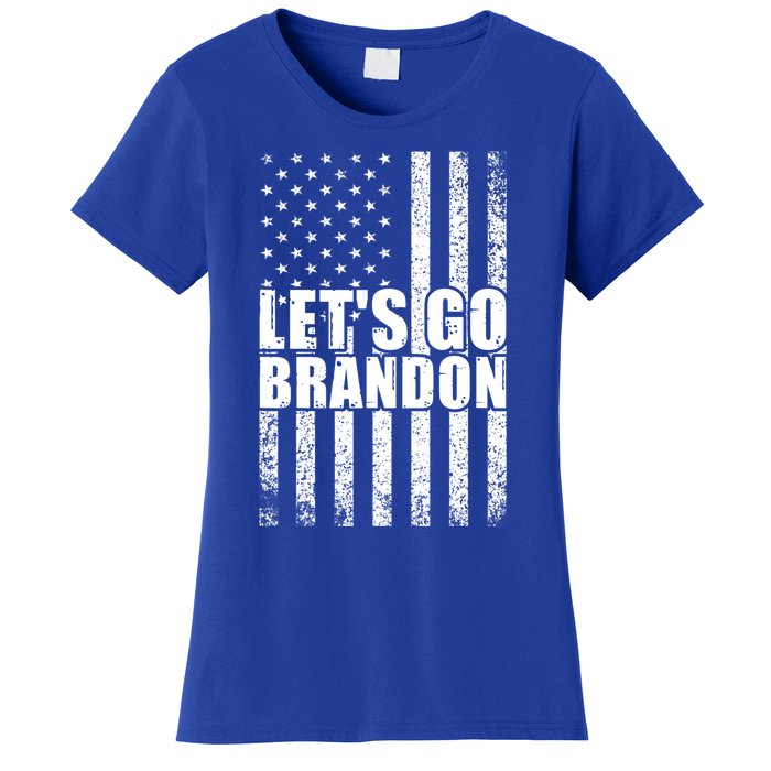 LetS Go Brandon Conservative Anti Liberal Us Flag Gift Women's T-Shirt