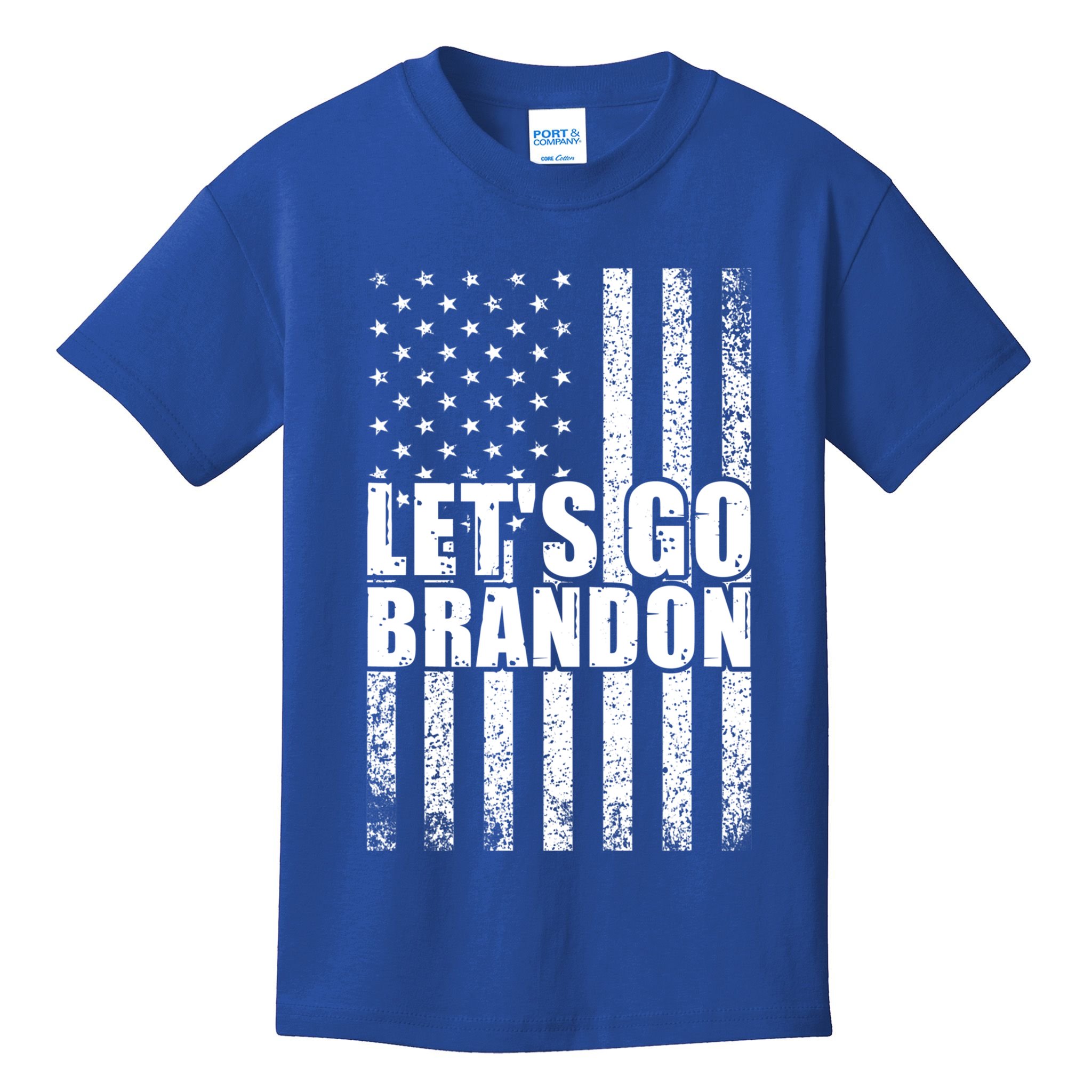 LetS Go Brandon Conservative Anti Liberal Us Flag Gift Kids T-Shirt