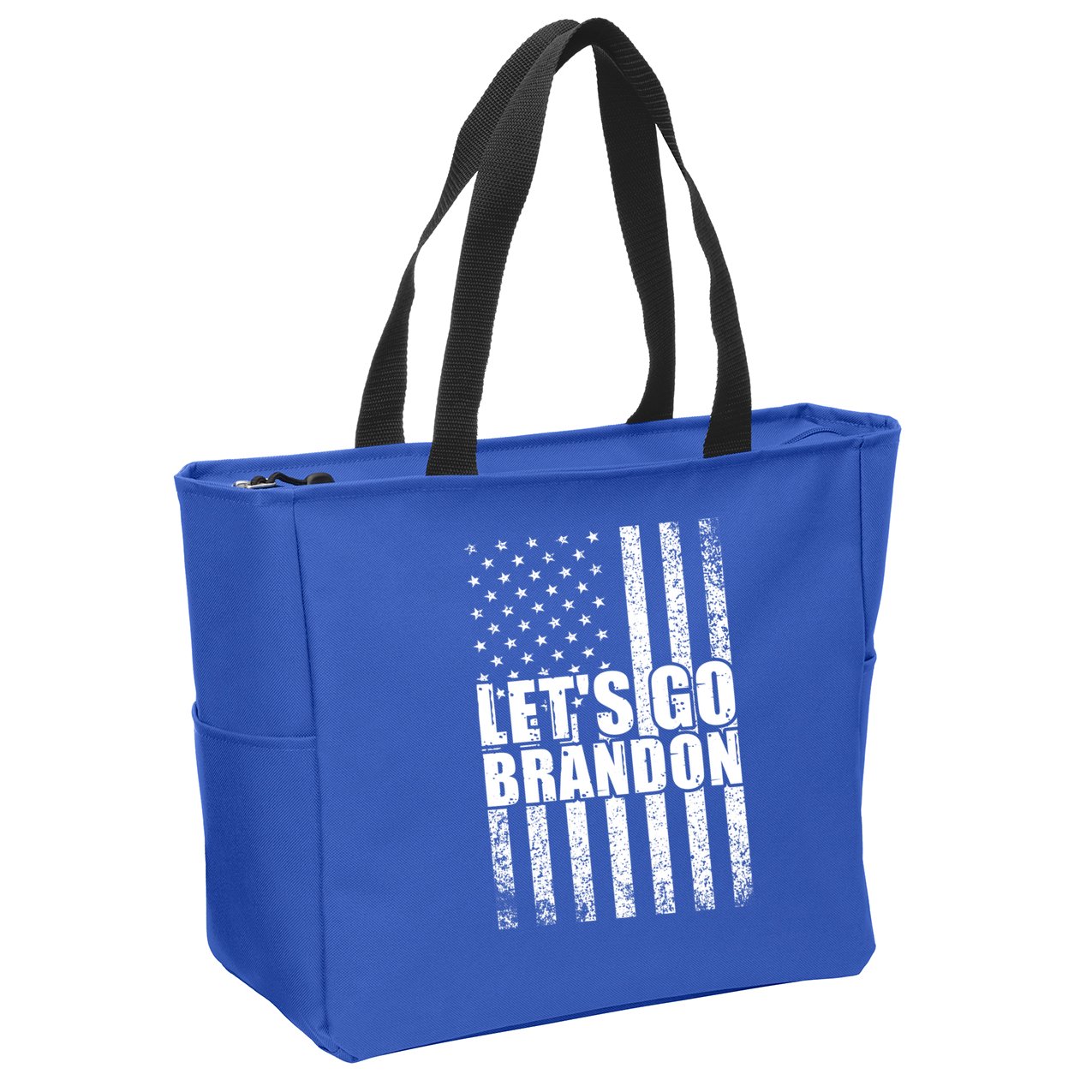LetS Go Brandon Conservative Anti Liberal Us Flag Gift Zip Tote Bag