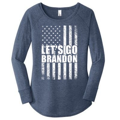 LetS Go Brandon Conservative Anti Liberal Us Flag Gift Women's Perfect Tri Tunic Long Sleeve Shirt