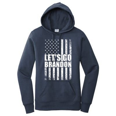 LetS Go Brandon Conservative Anti Liberal Us Flag Gift Women's Pullover Hoodie