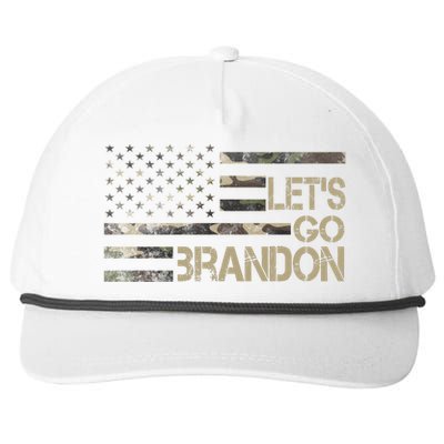 Let's Go Brandon Military Camo FJB Biden Chant Flag Snapback Five-Panel Rope Hat