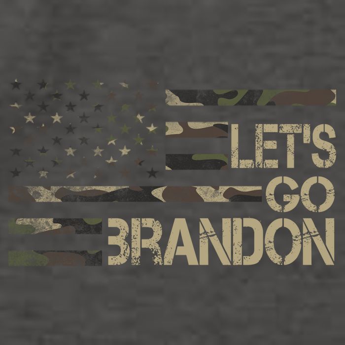 Let's Go Brandon Military Camo FJB Biden Chant Flag Vector Backpack