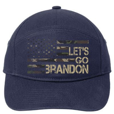 Let's Go Brandon Military Camo FJB Biden Chant Flag 7-Panel Snapback Hat