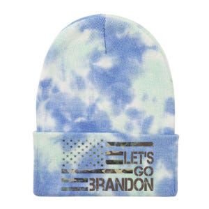 Let's Go Brandon Military Camo FJB Biden Chant Flag Tie Dye 12in Knit Beanie