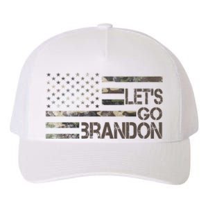 Let's Go Brandon Military Camo FJB Biden Chant Flag Yupoong Adult 5-Panel Trucker Hat