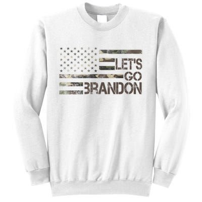 Let's Go Brandon Military Camo FJB Biden Chant Flag Sweatshirt